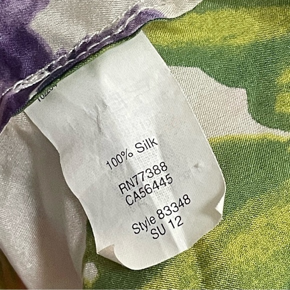 J. Crew Multicolored Floral 100% Silk Tunic Coverup Sz M - Picture 6 of 7